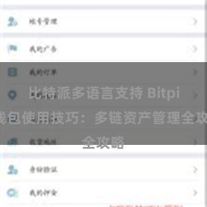 比特派多语言支持 Bitpie钱包使用技巧：多链资产管理全攻略