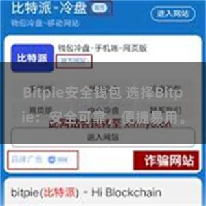 Bitpie安全钱包 选择Bitpie：安全可靠，便捷易用。