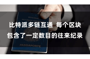 比特派多链互通  每个区块包含了一定数目的往来纪录